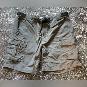 The North Face Cargo Shorts With Belt Size XL Gray